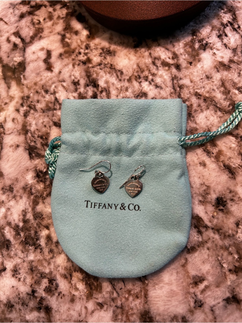 Tiffany & Co. Sterling Silver Heart Tag Drop Earrings